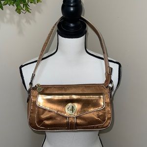 Isaac Mizrahi Bronze & Gold Hand Bag